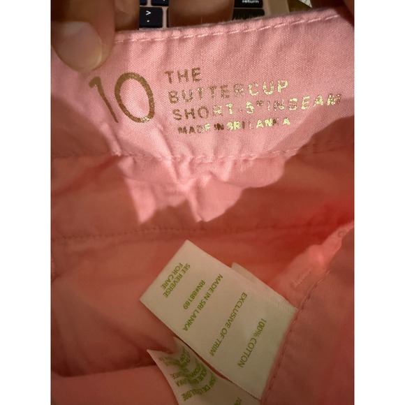 Lilly Pulitzer Pink Women's Scolloped Cotton The Buttercup Shorts 5in Size 10 - Picture 4 of 4